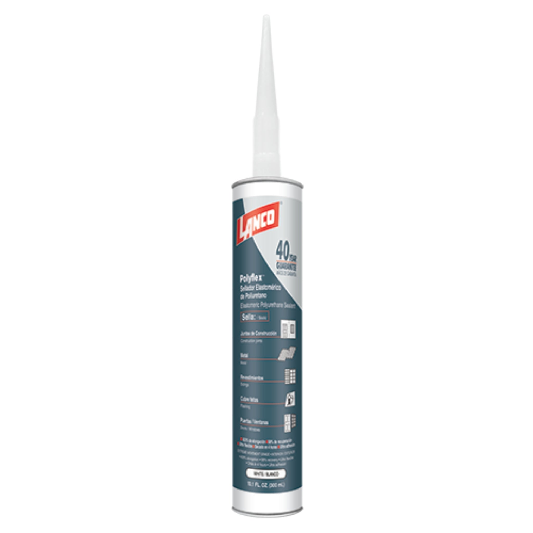 Sellador poliuretano blanco 300ml POLYFLEX Lanco