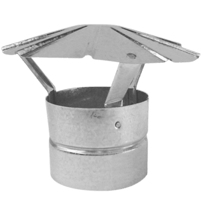 Gorro de ventilación galvanizado 0,35 mm × 5″