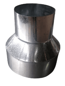 Reducción de hojalata galvanizada 4,5″ a 4″ Fegalv