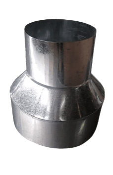 Reducción de hojalata galvanizada 4,5″ a 4″ Fegalv