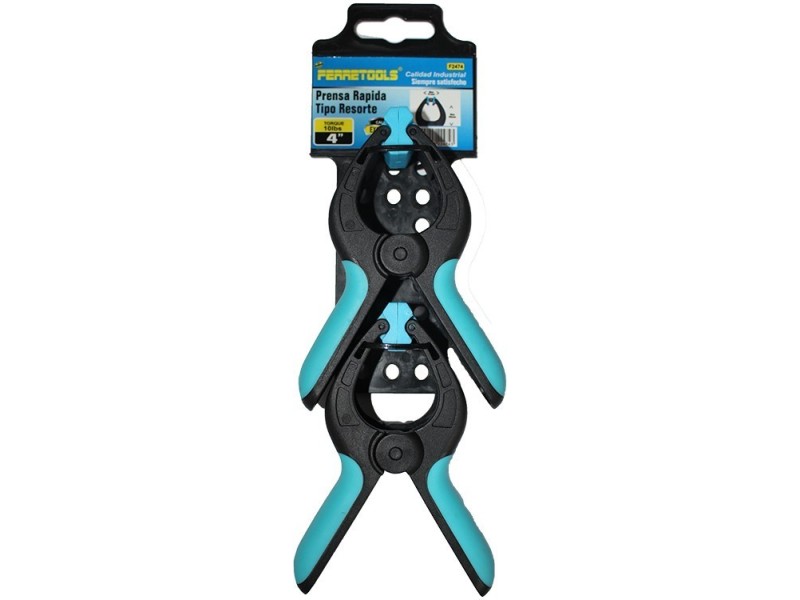 Prensa de resorte tipo alicate 4″ (100 mm), 2 unidades Ferretools