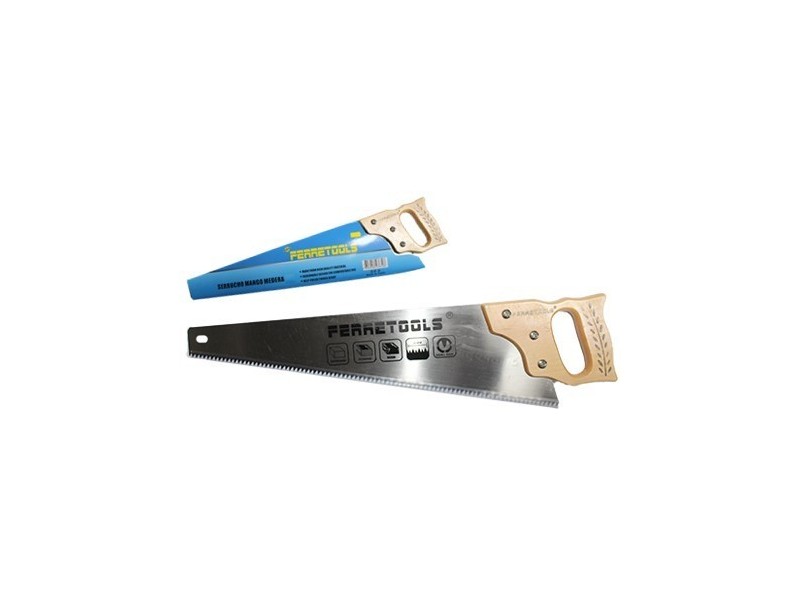 Serrucho carpintero 22″ con mango de madera Ferretools