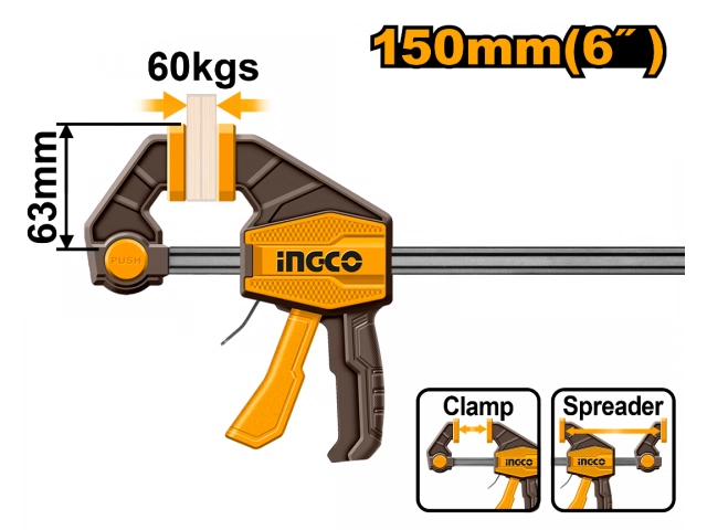 Prensa rápida 6″ (150 mm), 60 kg HQBC01601 INGCO