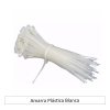 Amarras plásticas blancas, imagen referencial