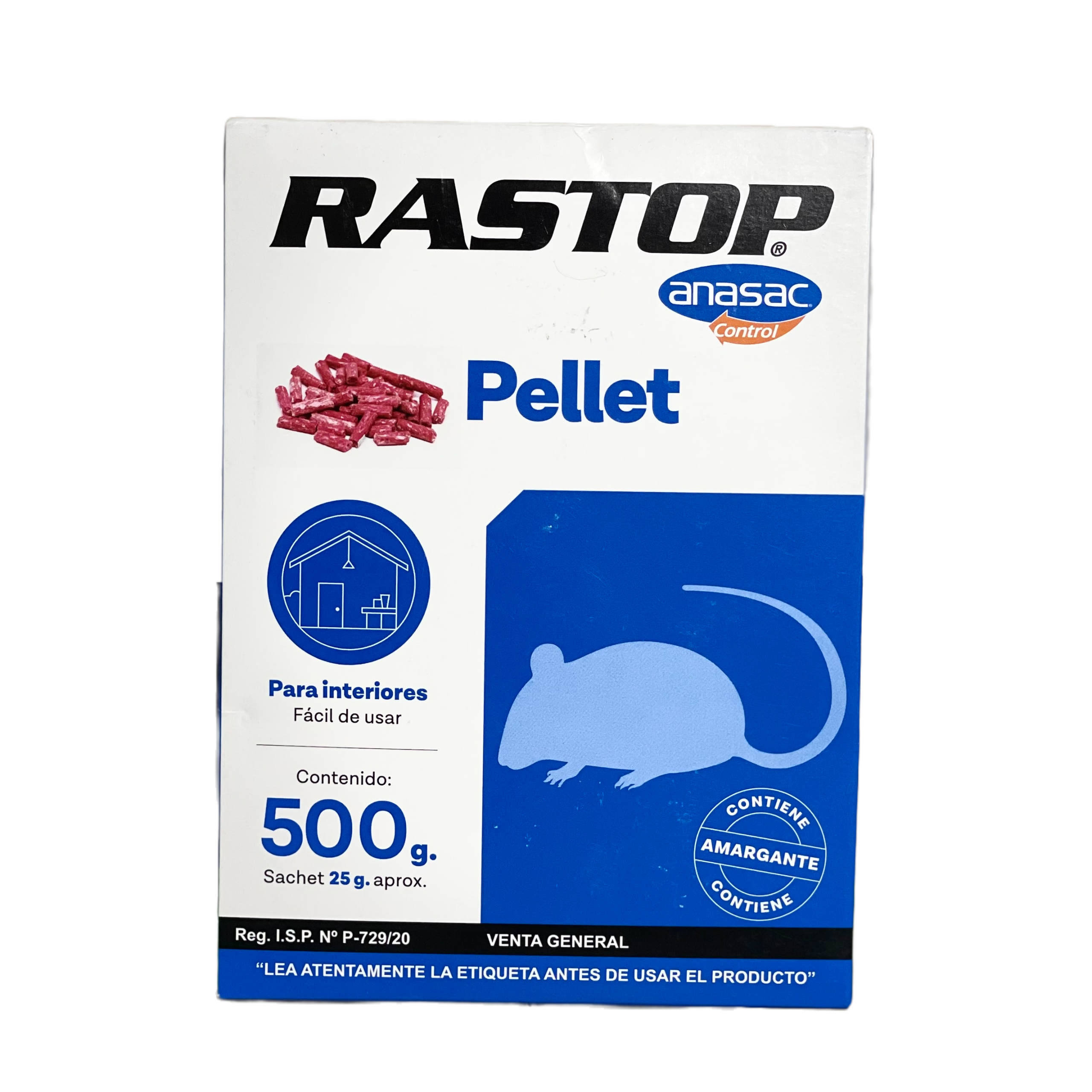 Rastop pellet raticida  500gr Anasac