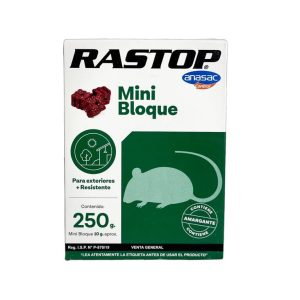 Rastop minibloque raticida 250gr Anasac