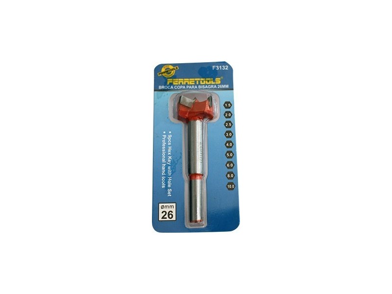 Broca para bisagra 26 mm Ferretools