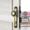 Cerradura Embutida Barroca B60 Bronce de Acceso con Pomo Exterior Fijo POLI