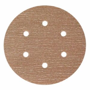 Disco de lija velcro 150 mm 6 perforaciones grano P180 Norton
