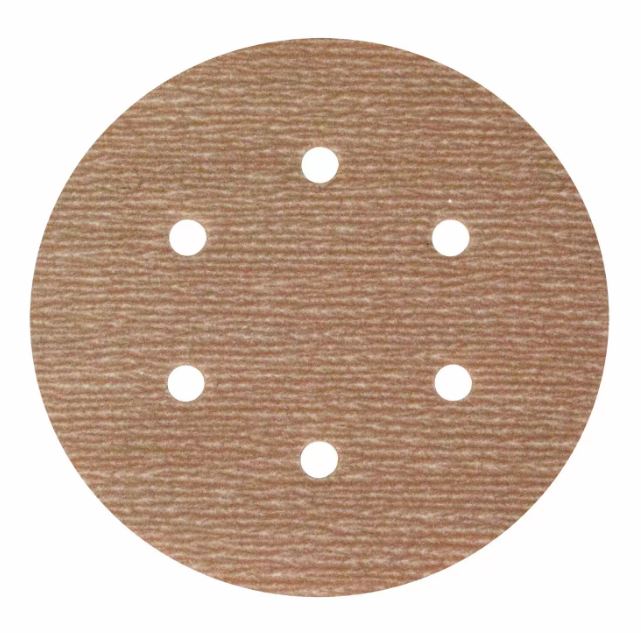 Disco de lija velcro 150 mm 6 perforaciones grano P220 Norton
