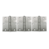Pack 3 Bisagras Acero Odis 3,5”×3,5”× 2,0mm - Plata