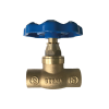 Llave de paso de latón SO–SO de ½″, volante azul EDR