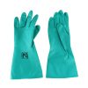 Guantes de nitrilo verdes, imagen referencial de la familia