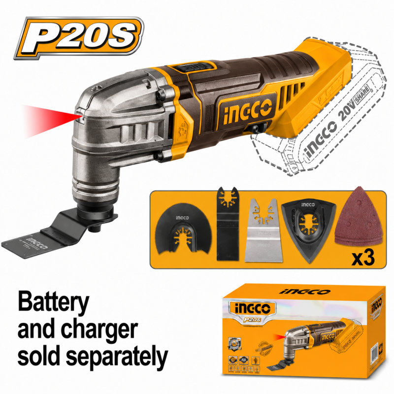 Herramienta multifuncion 20V (sin bateria y cargador) (CMLI2022) INGCO