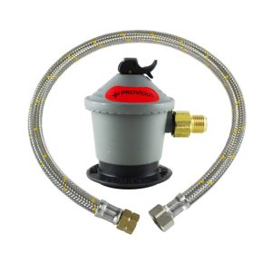 Kit Providus con regulador de gas y flexible metálico de un metro