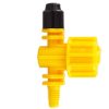 Microjet con miniválvula, 90°, 60 L/h, amarillo/negro Antelco