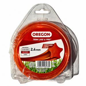 Nylon estrella para orilladora Oregon naranjo 2,4 mm × 34 m