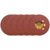 Discos lija velcro 225mm 6 pzs  Gr 60-80-120-150-180-240 (AKRS225061) INGCO